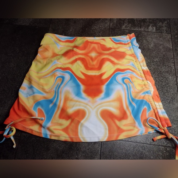 Other - New! Sunny Multicolor Swim Cover Rouched Skirt